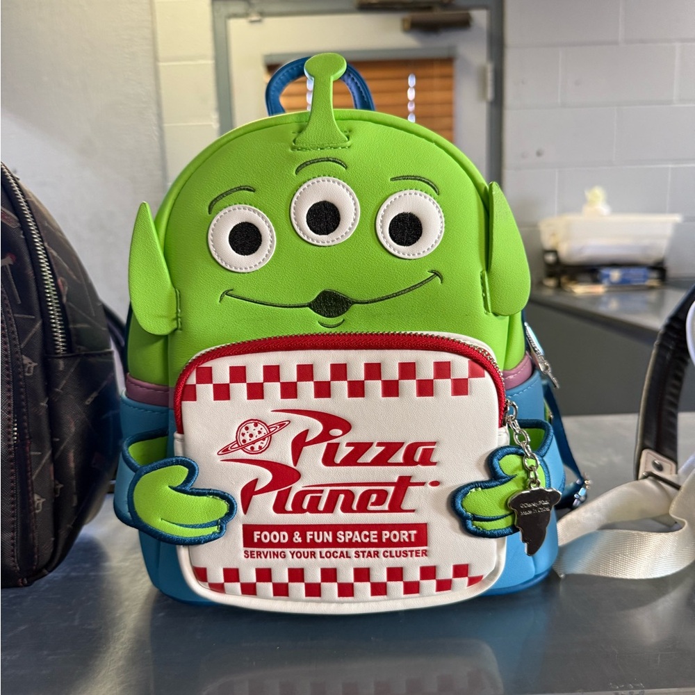 Loungefly Disney Toy Story Alien Pizza Planet Mini Backpack